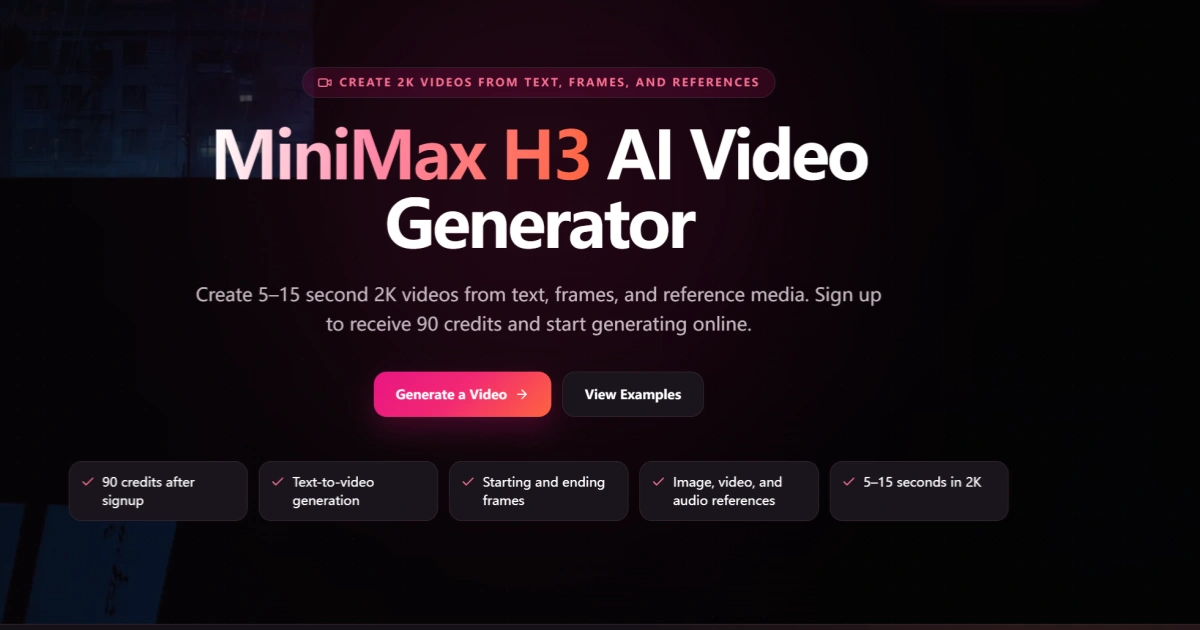 Minimax H3 Video Generator